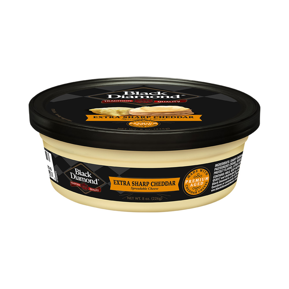 Container of Black Diamond extra sharp cheddar spread