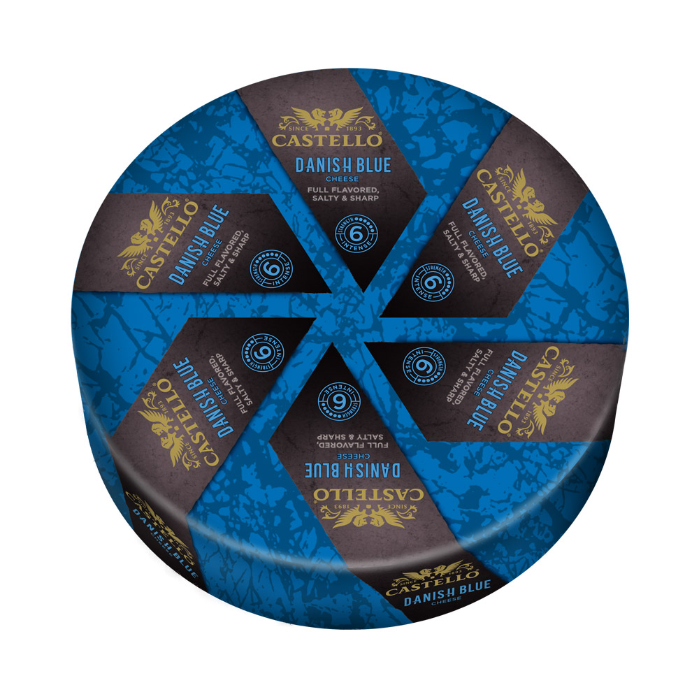 Wheel of Castello Danish blue cheese