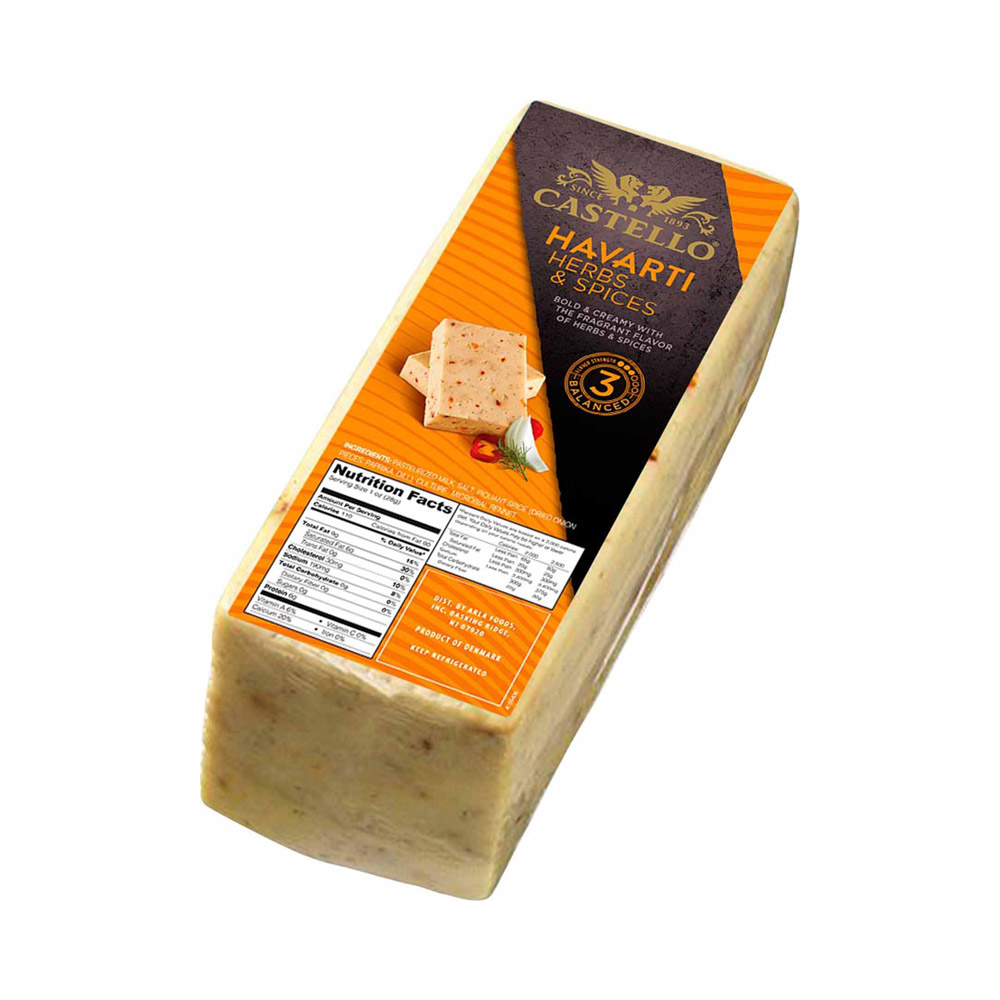 Loaf of Castello herbs & spices havarti cheese