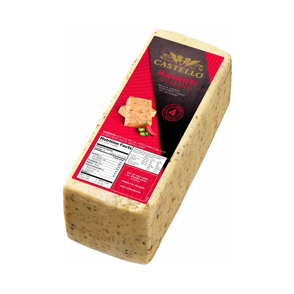Loaf of Castello jalapeno havarti cheese