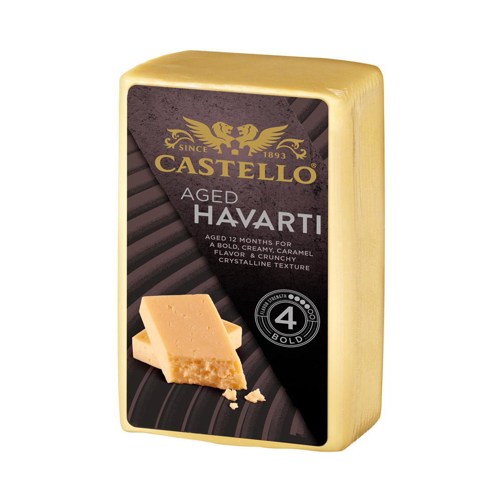 Block of Castello aged havarti cheese