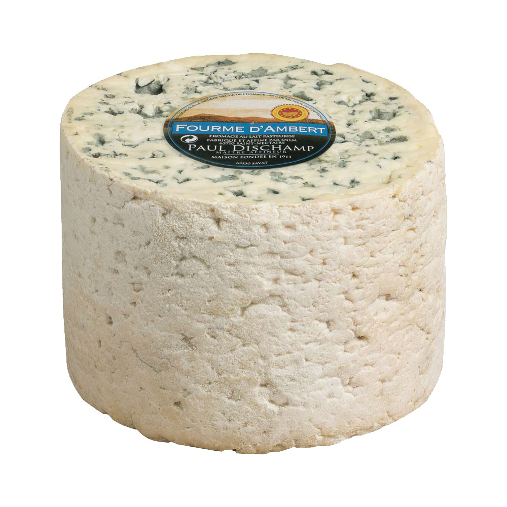 Wheel of Fourme d'Ambert cheese