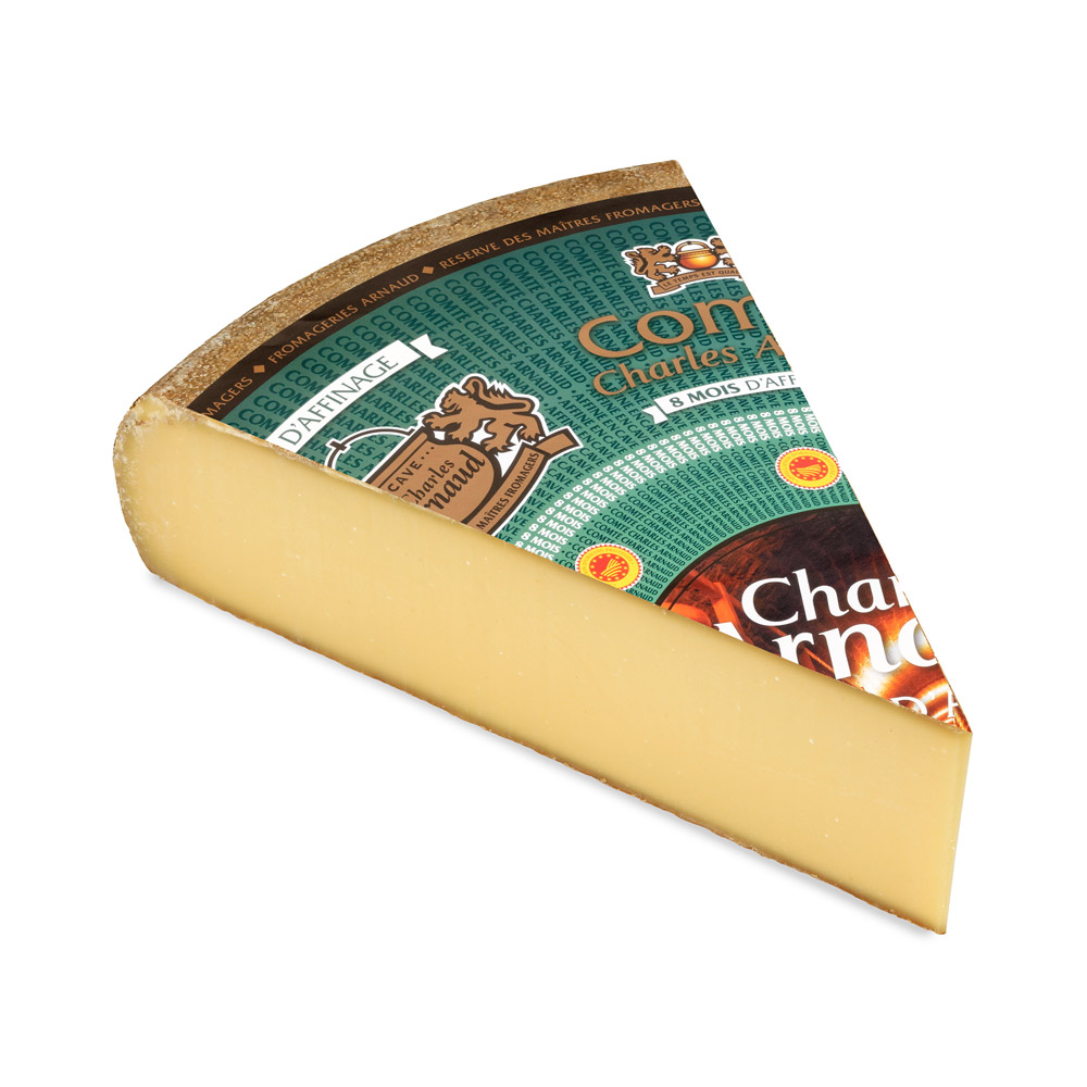 Wedge of Charles Arnaud 8-month comte cheese