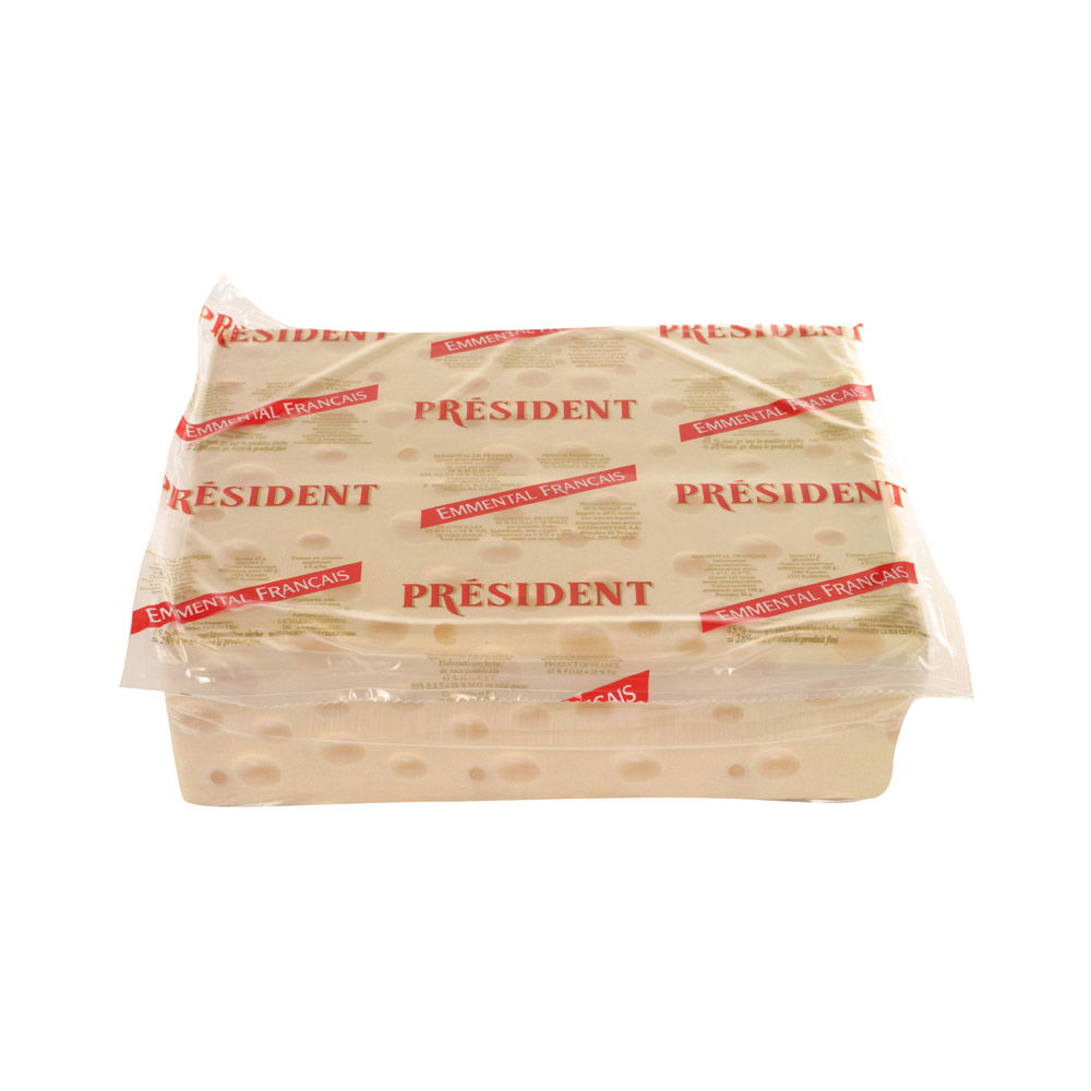 Block of Président Emmental Swiss cheese