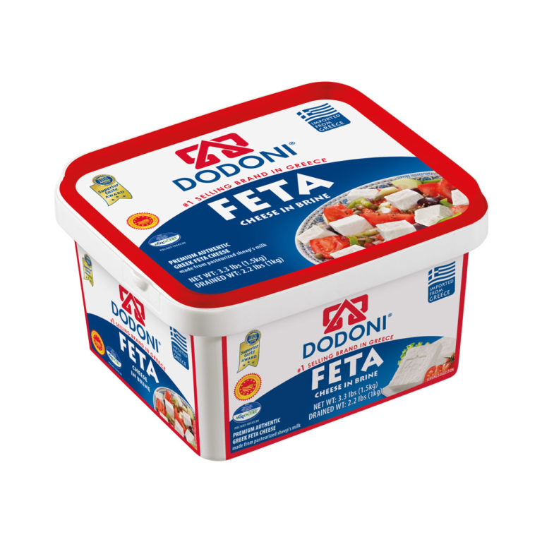 Dodoni Greek Feta In Brine-2.2 LB - EURO USA