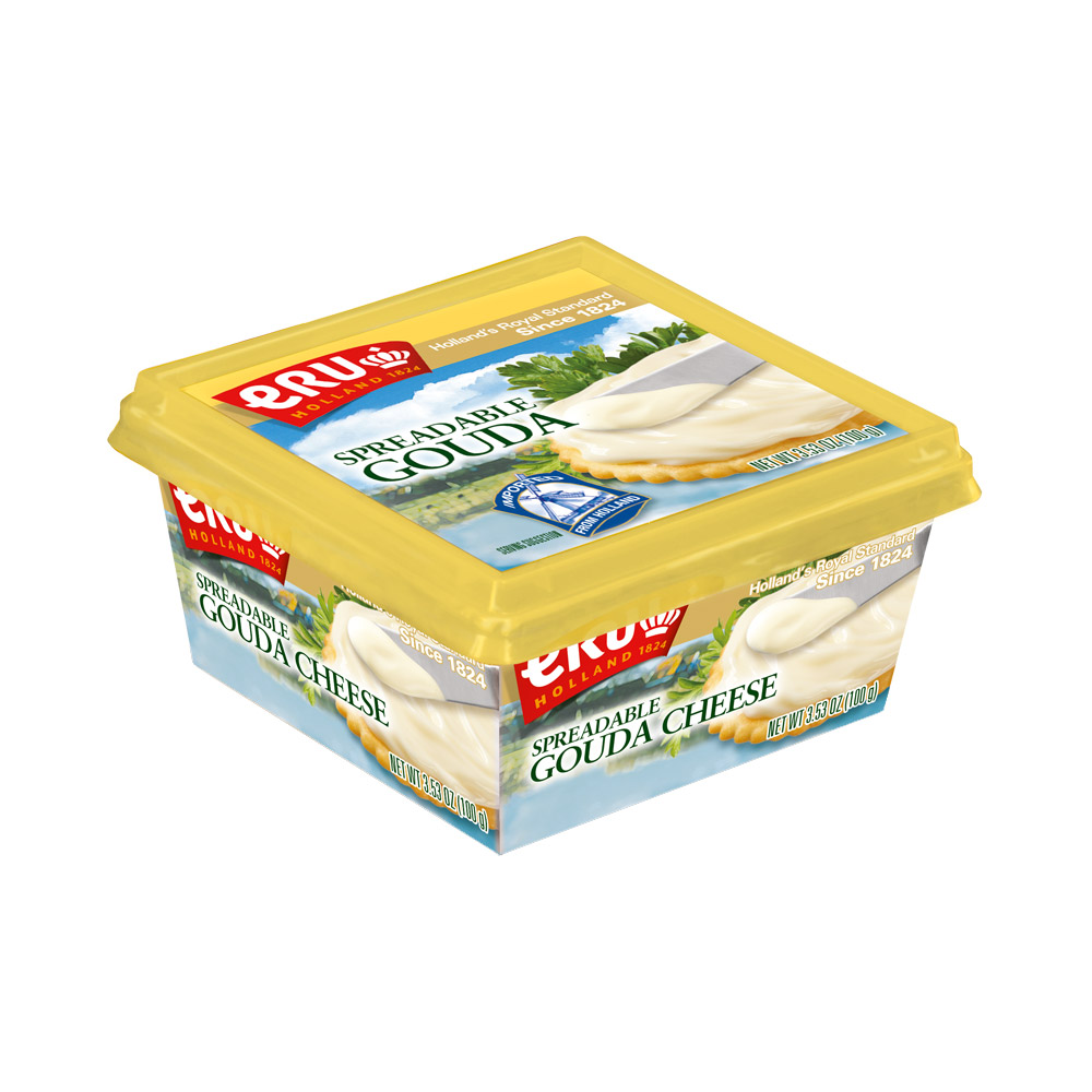 Container of ERU Holland spreadable gouda cheese