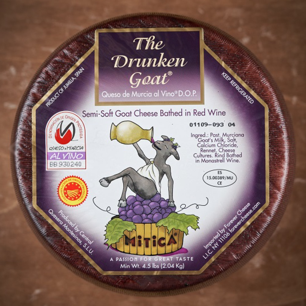 Wheel of Mitica Drunken Goat cheese