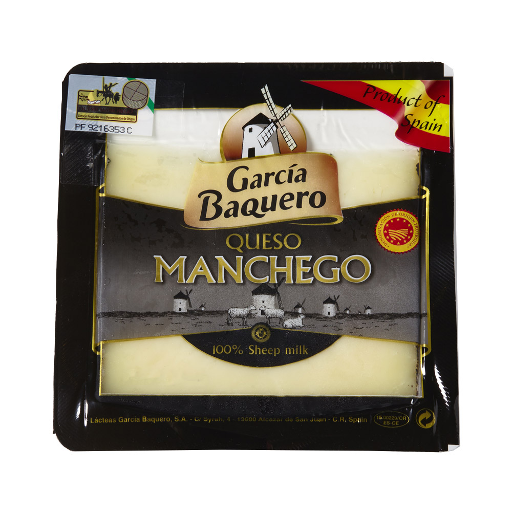 Package of Garcia Baquero 4 month Manchego semi curado cheese
