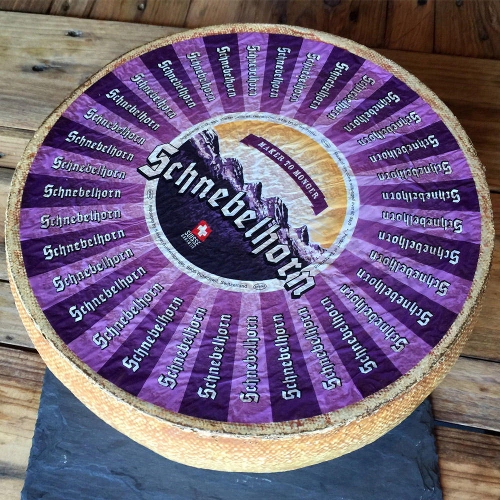 A wheel of Schnebelhorn cheese