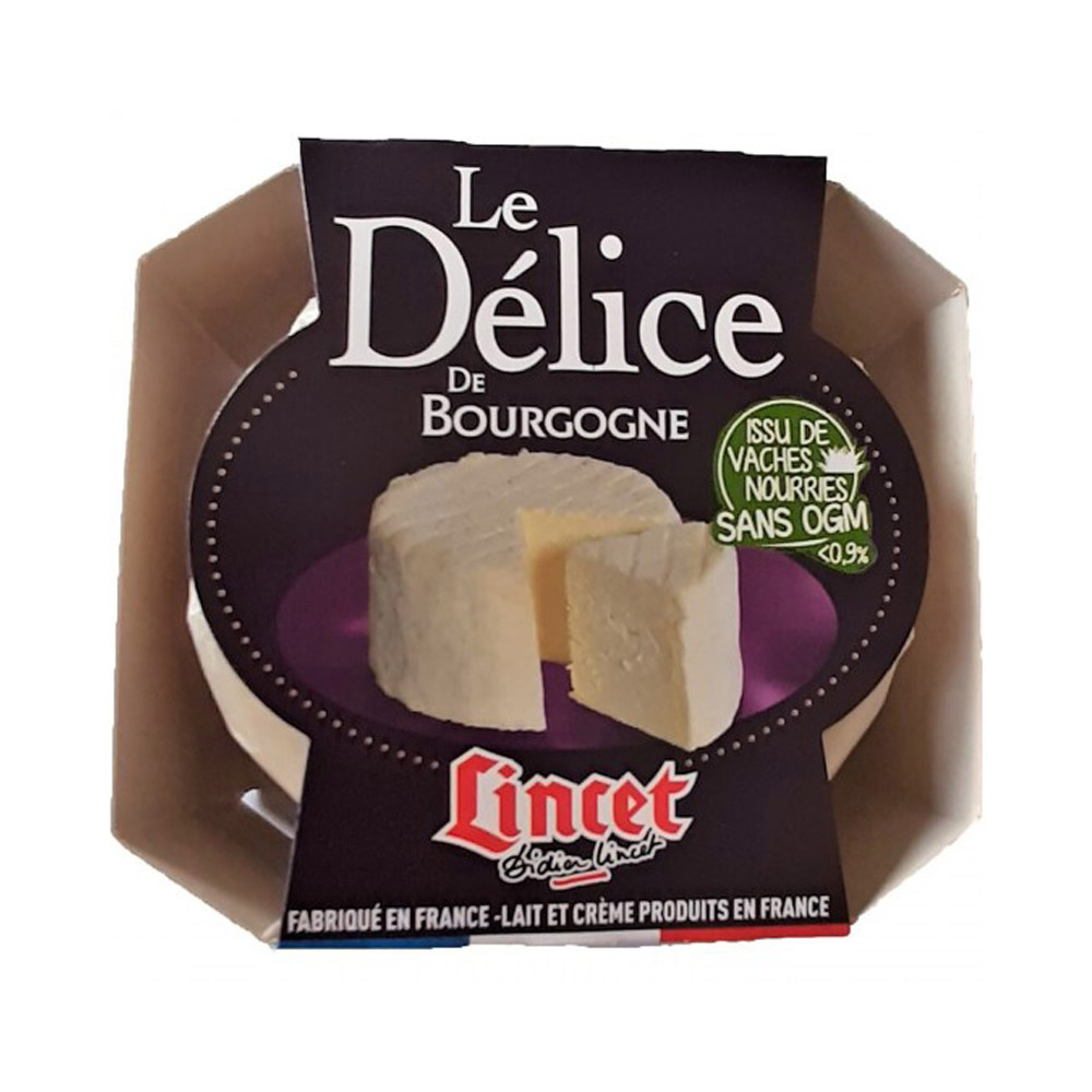 Package of Delice De Bourgogne cheese