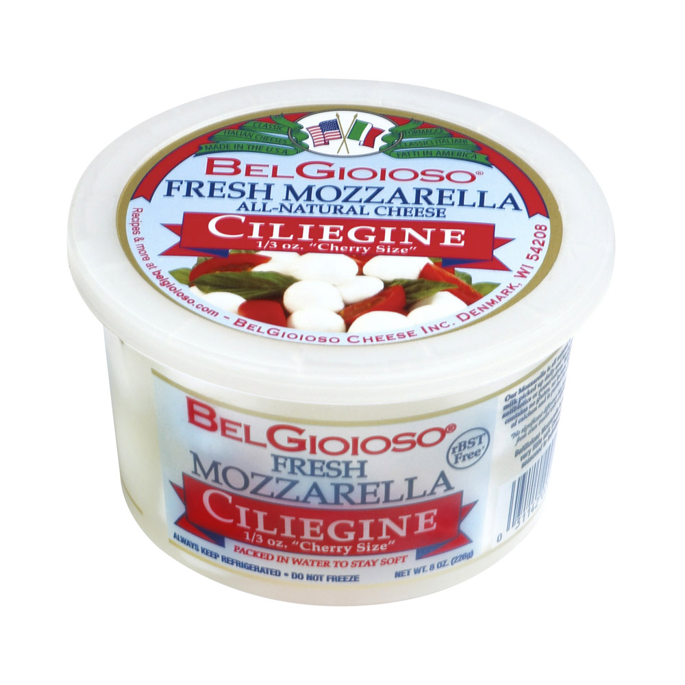 A cup of BelGioioso Fresh Mozzarella Ciliegine