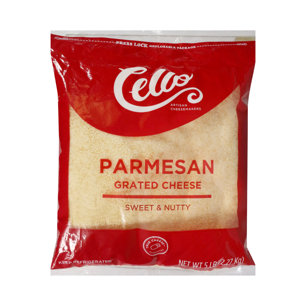 Bag of Cello grated parmesan cheese