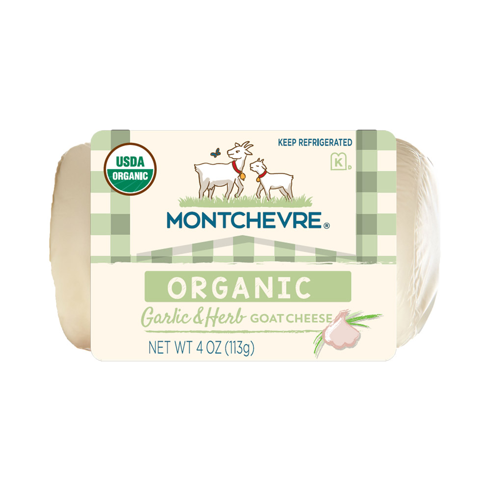 Log of Montchevre organic garlic and herb goat cheese