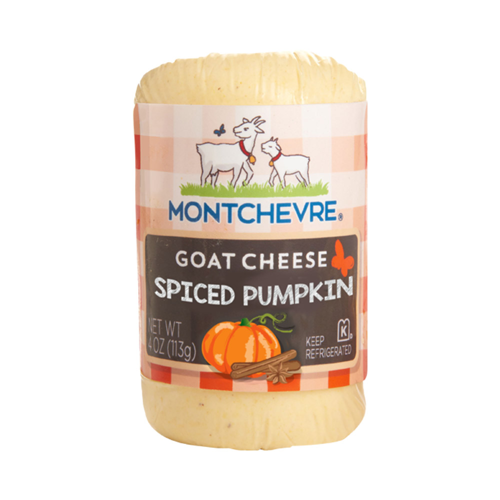 Log of Montchevre spiced pumpkin goat cheese