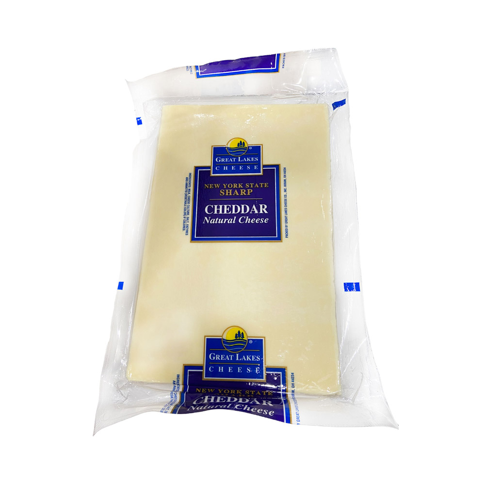 Block of Great Lakes New York extra sharp white cheddar