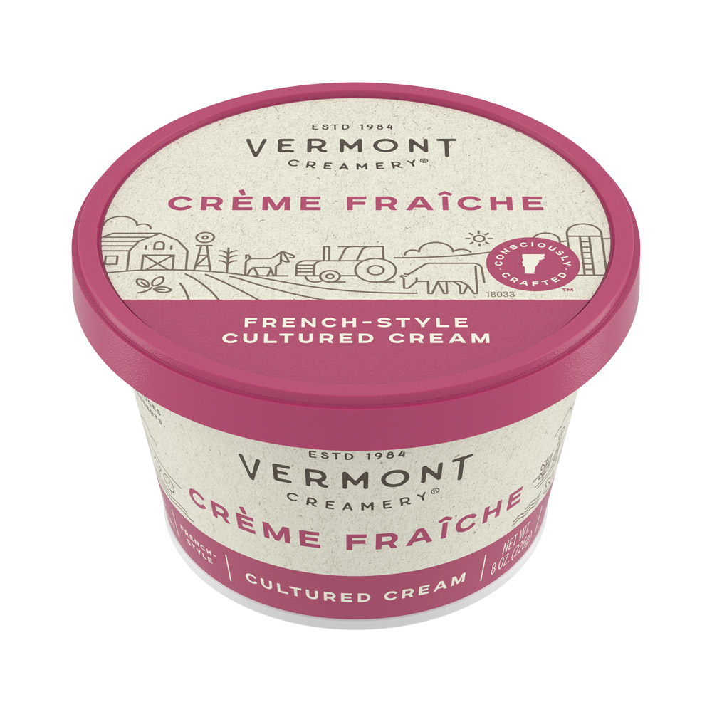 Container of Vermont Creamery crème fraiche