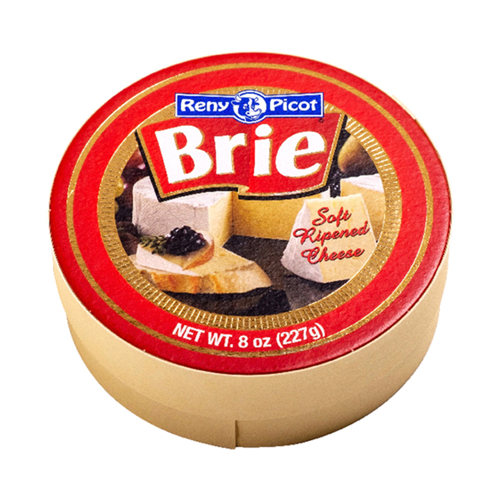 Reny Picot double crème brie in wooden packaging