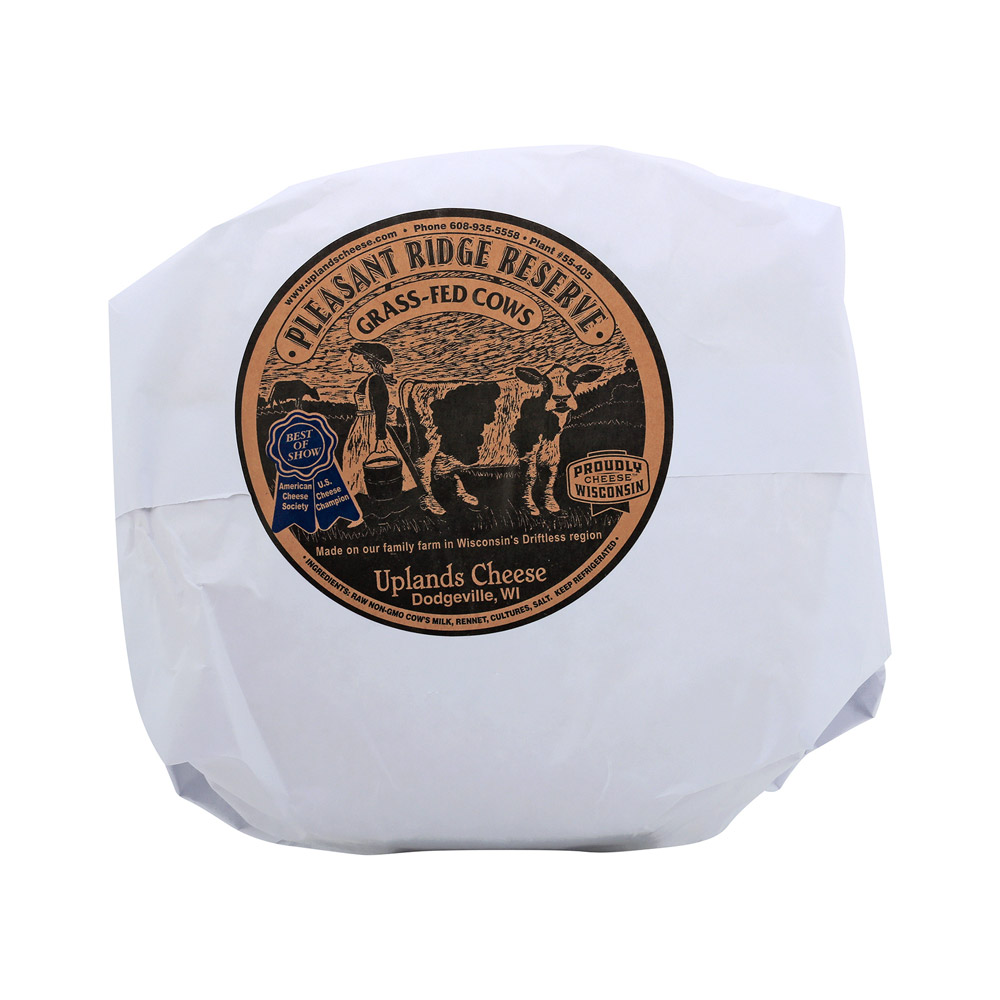 Uplands Cheese Pleasant Ridge Reserve wrapped in white paper