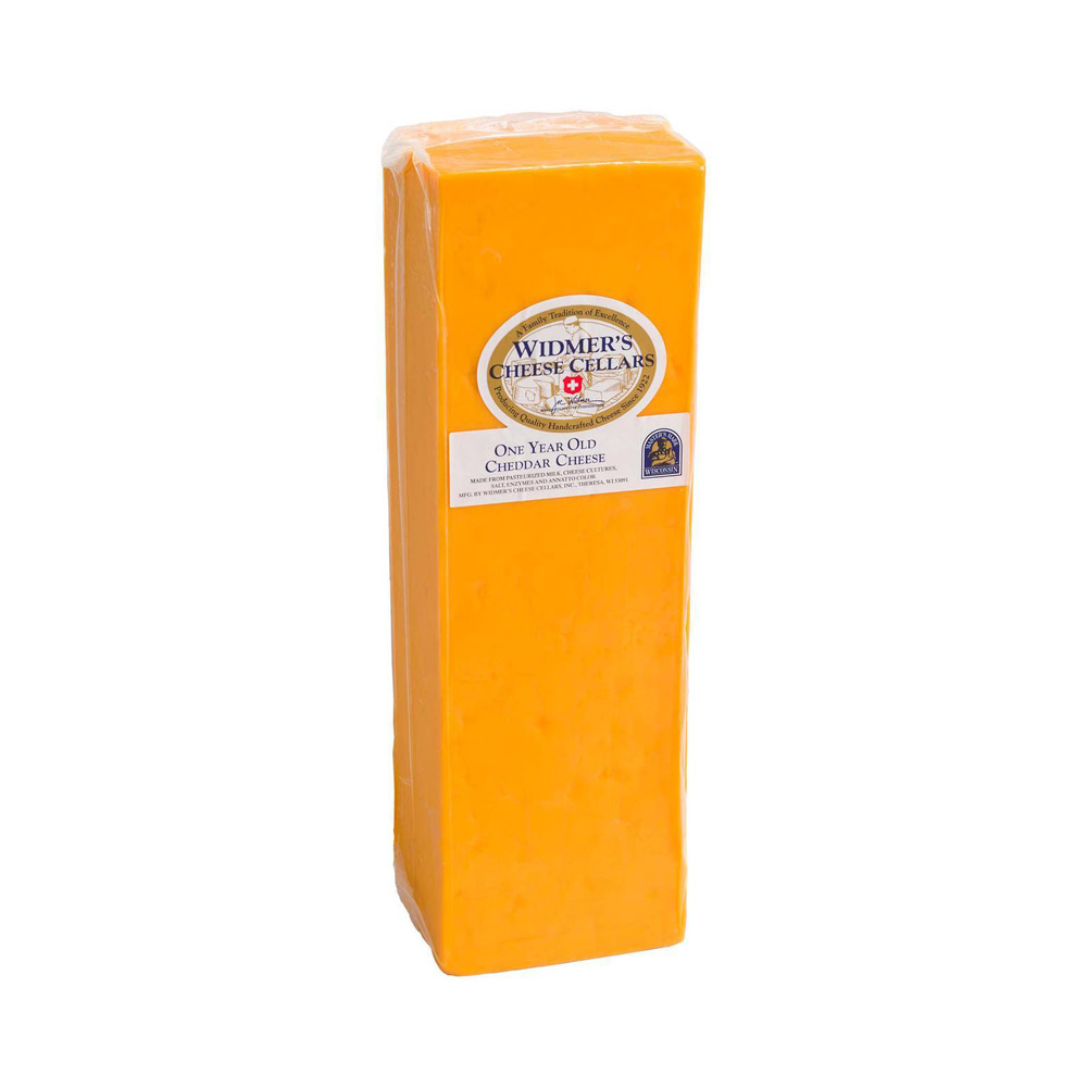 Loaf of Widmer's Cheese Cellars 1 year aged cheddar cheese