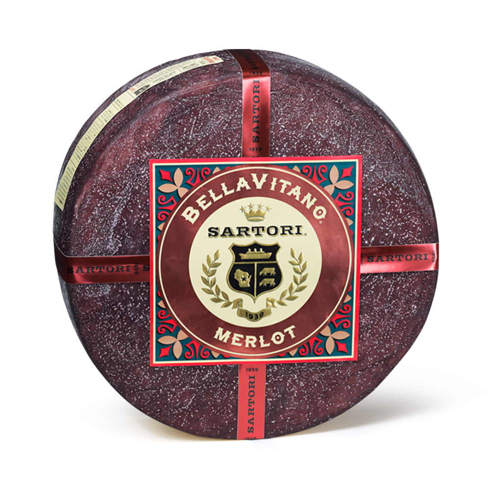 Wheel of Sartori Merlot BellaVitano cheese