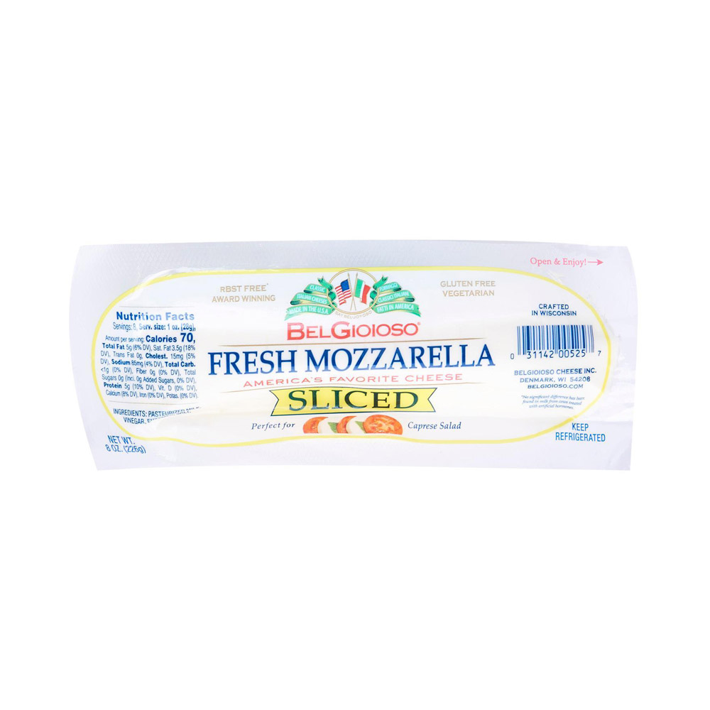 BelGioioso fresh sliced mozzarella log