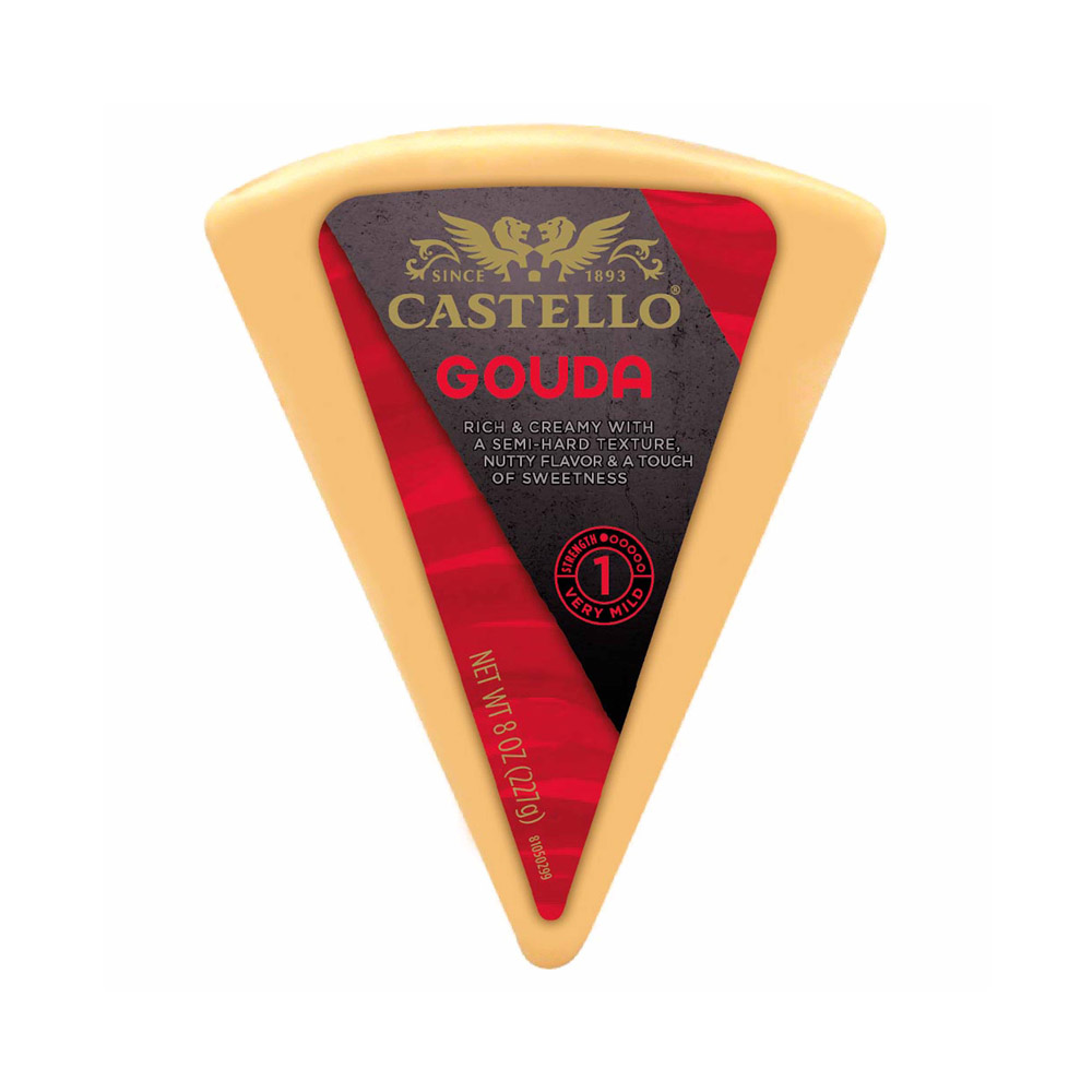 Wedge of Castello Gouda cheese