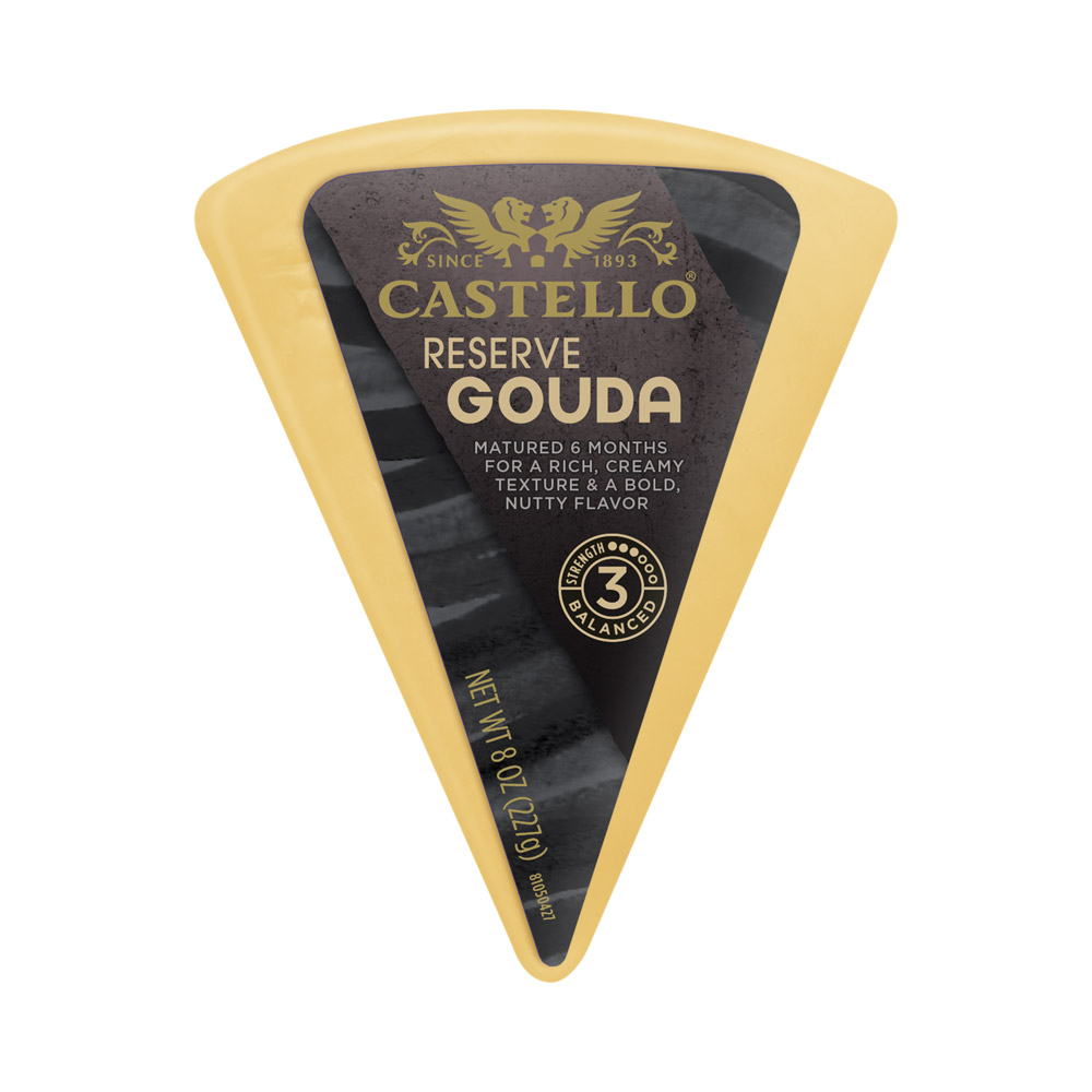 Wedge of Castello Reserve Gouda cheese