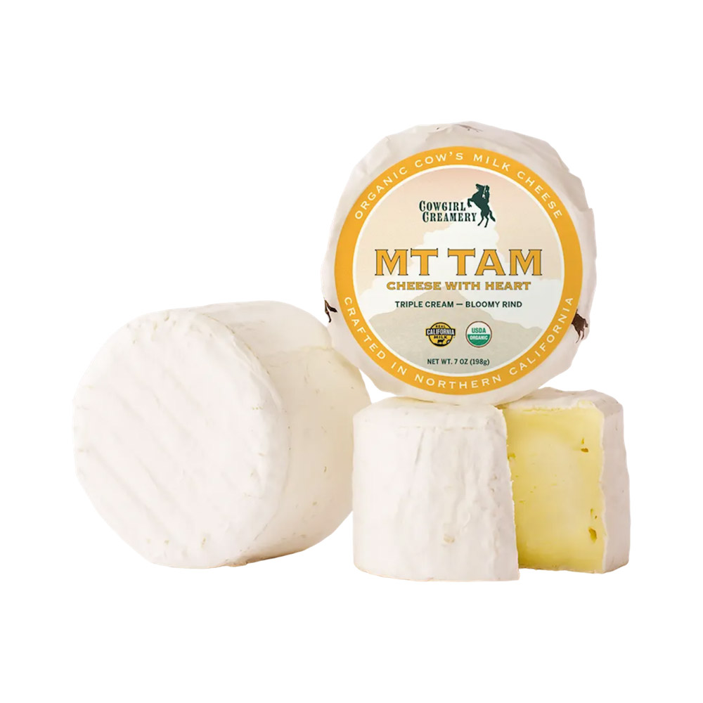Three rounds of Cowgirl Creamery Mt. Tam cheese