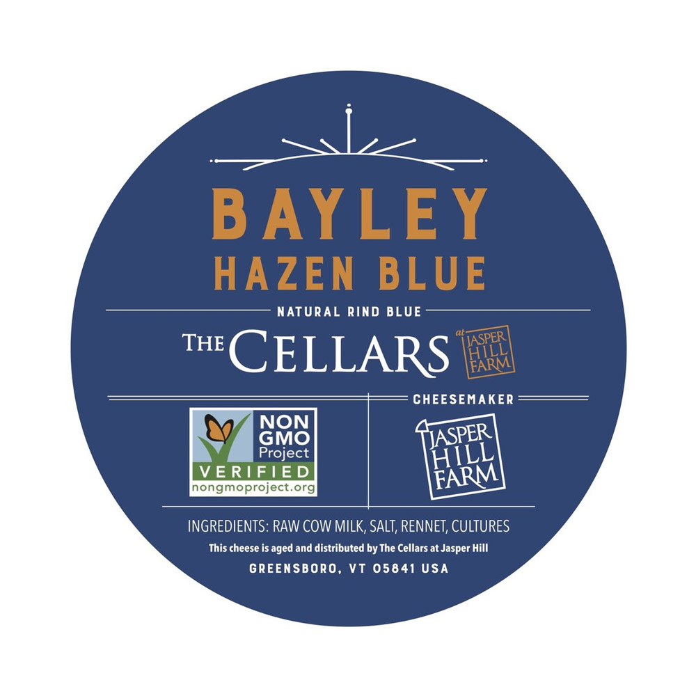 Jasper Hill Bayley Hazen cheese label