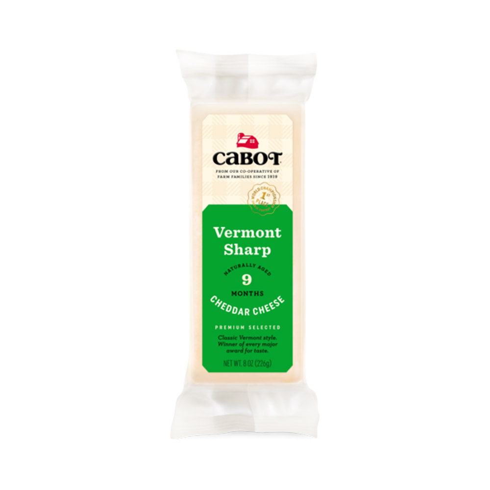 Bar of Cabot Vermont Sharp White Cheddar cheese
