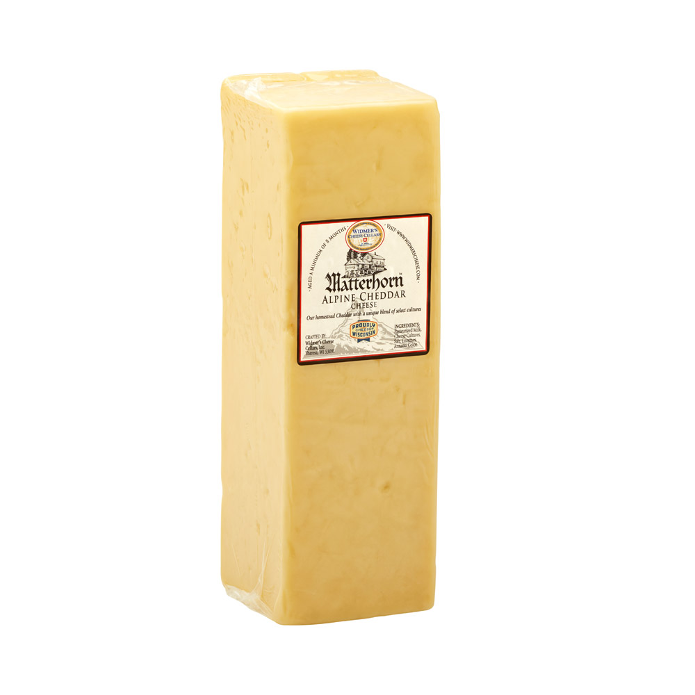 A loaf of Matterhorn cheddar cheese