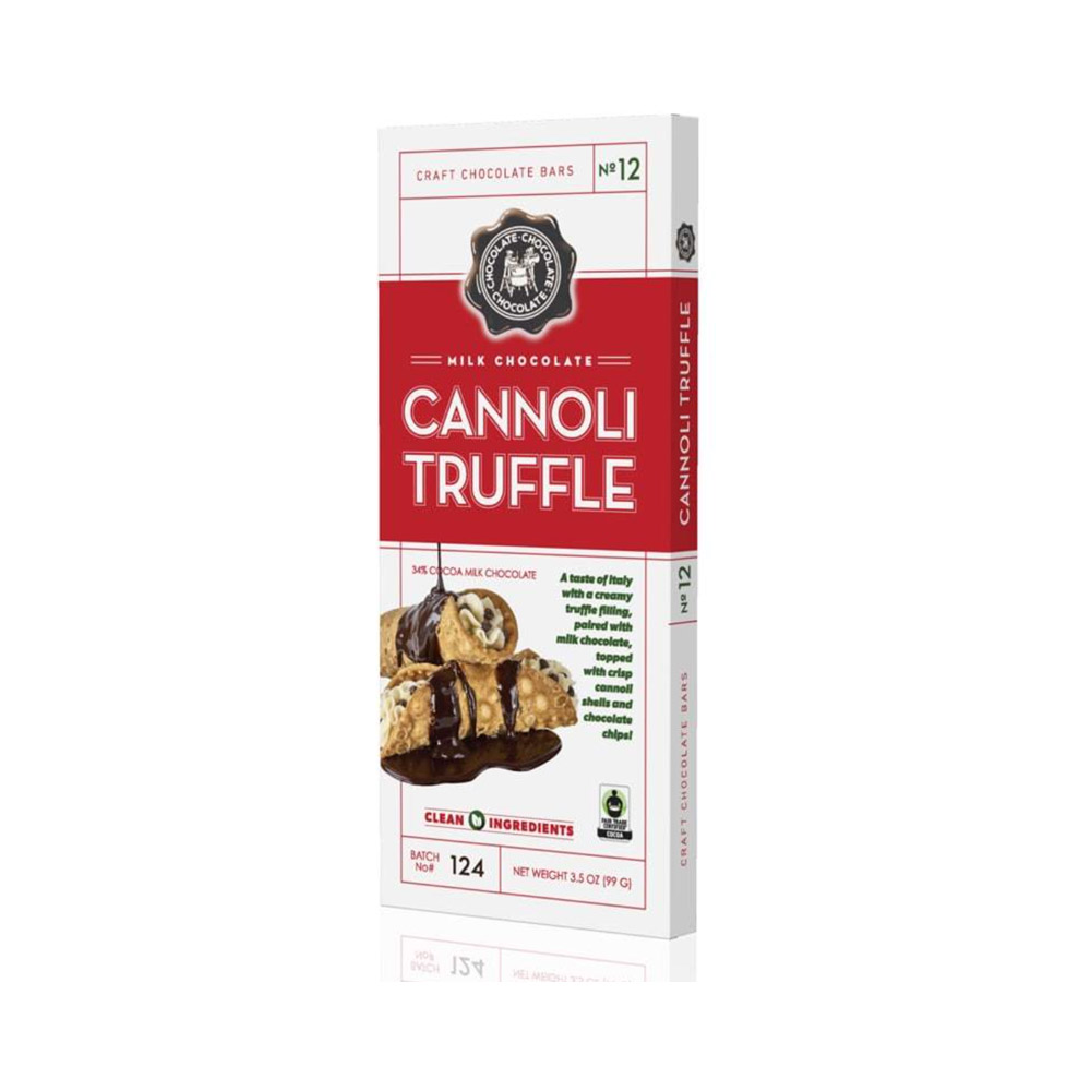 Chocolate, Chocolate, Chocolate Co. Milk chocolate cannoli truffle bars