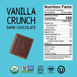 Hu Vanilla Crunch Organic Dark Chocolate Bars - EURO USA