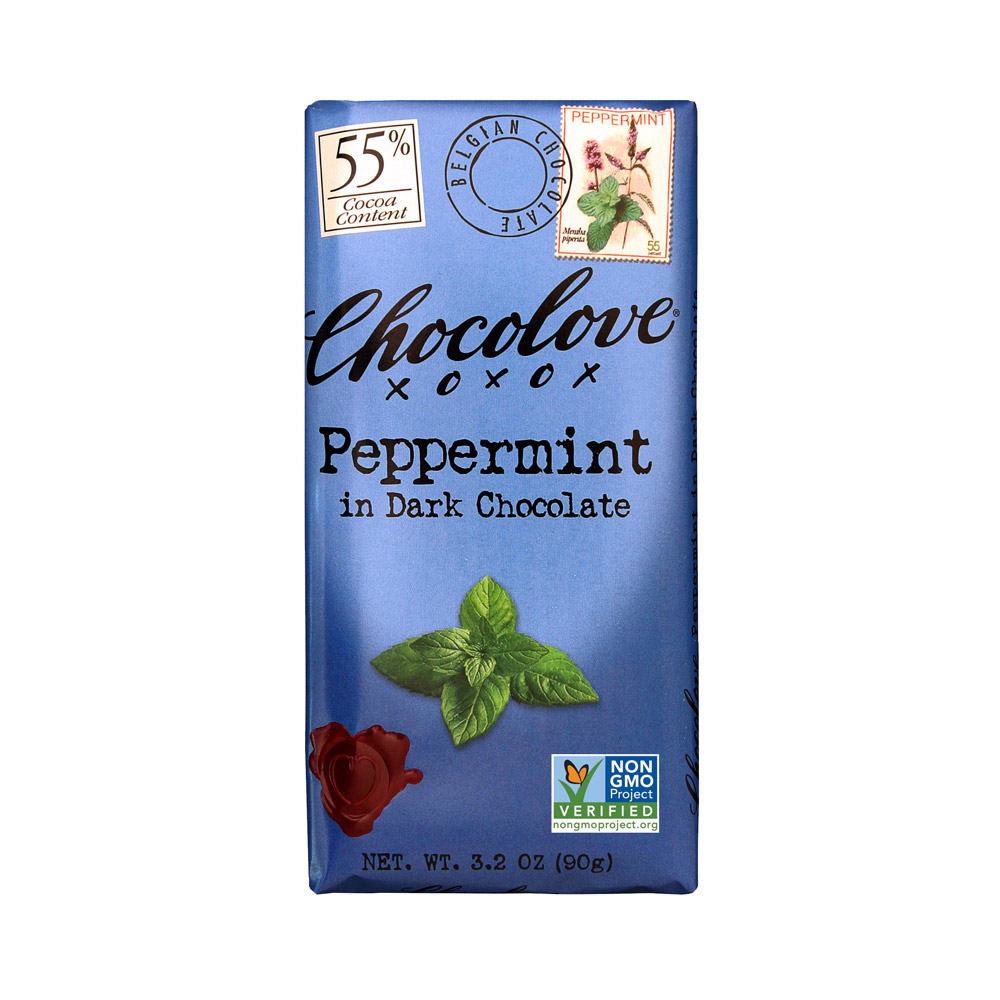 Chocolove Peppermint in Dark Chocolate Bar