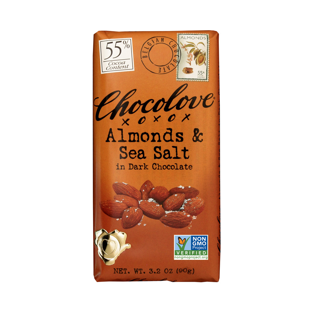 Chocolove Almonds & Sea Salt in Dark Chocolate Bar