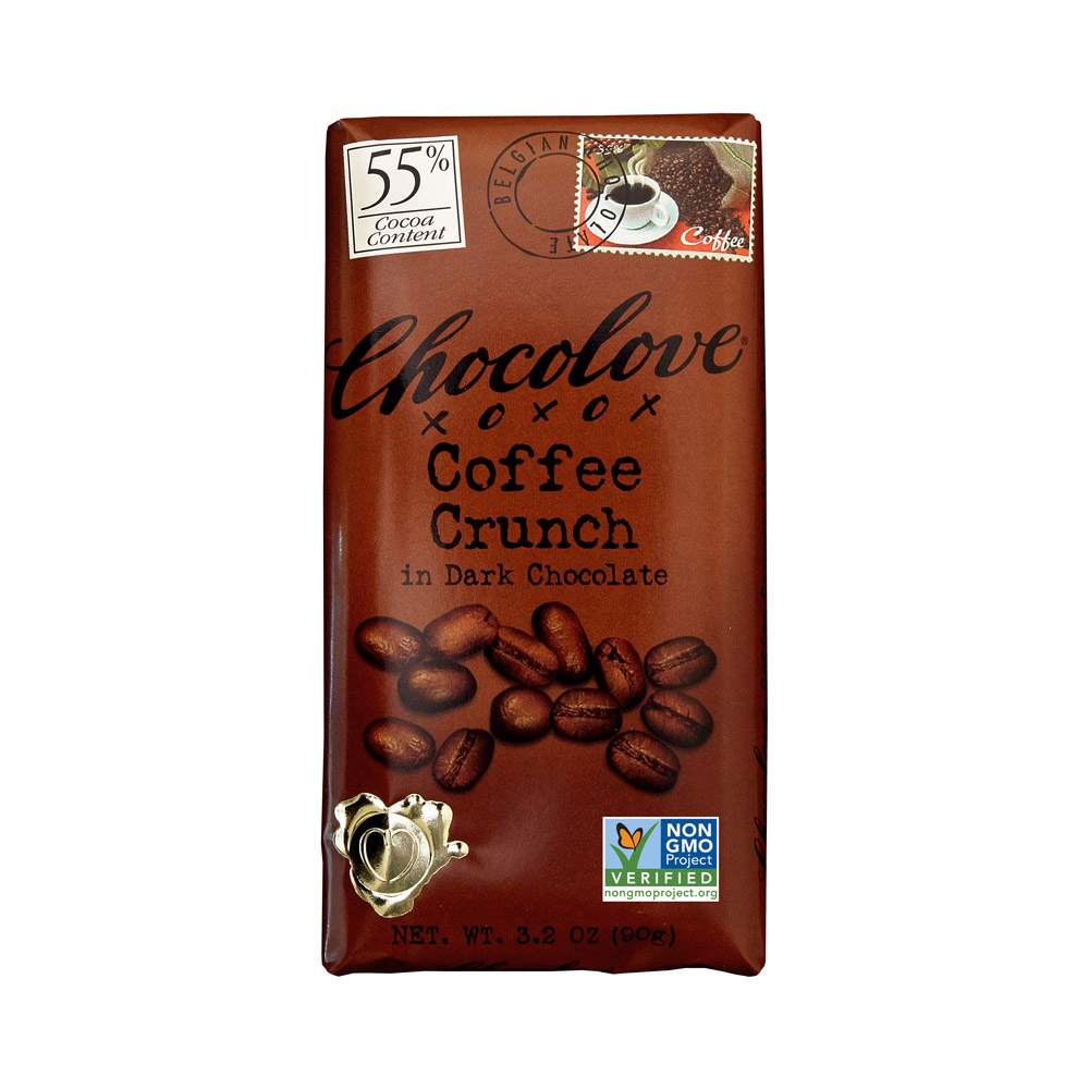 Chocolove Coffee Crunch in Dark Chocolate Bar
