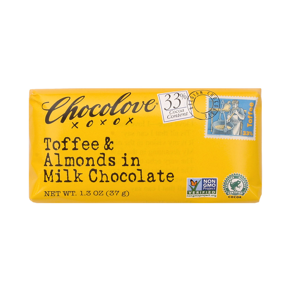 Chocolove Toffee & Almonds in Milk Chocolate Mini Bar