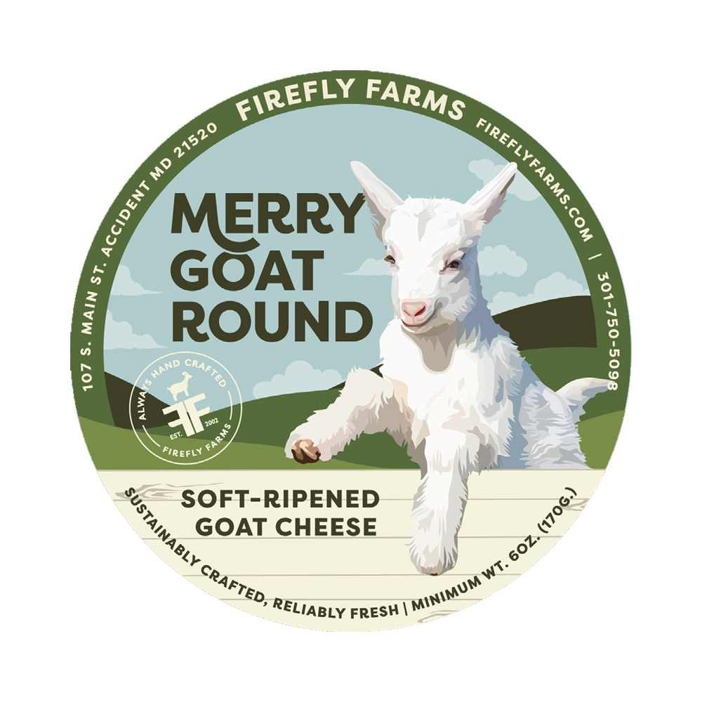 Merry Goat Round Label