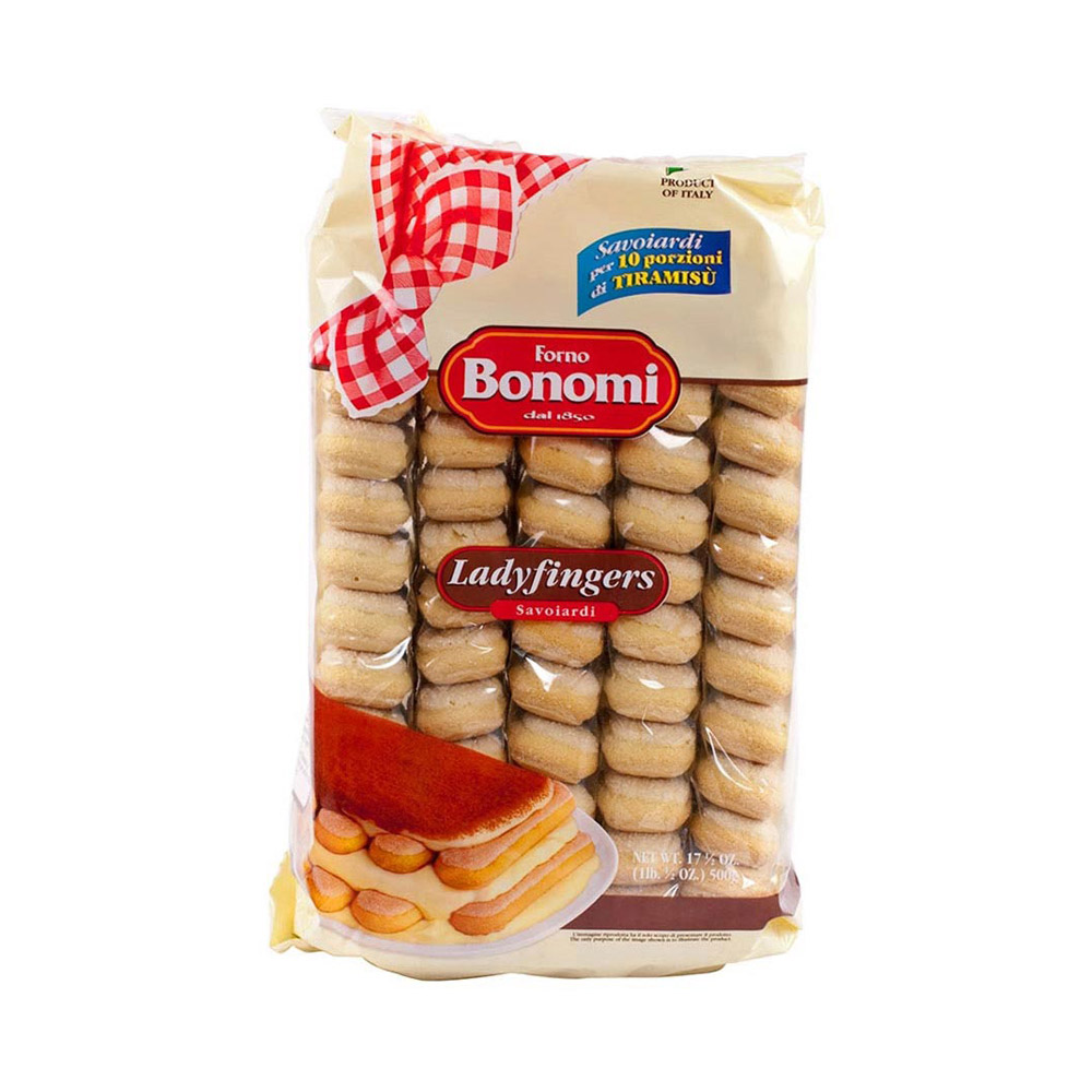 A package of Bonomi ladyfinger cookies