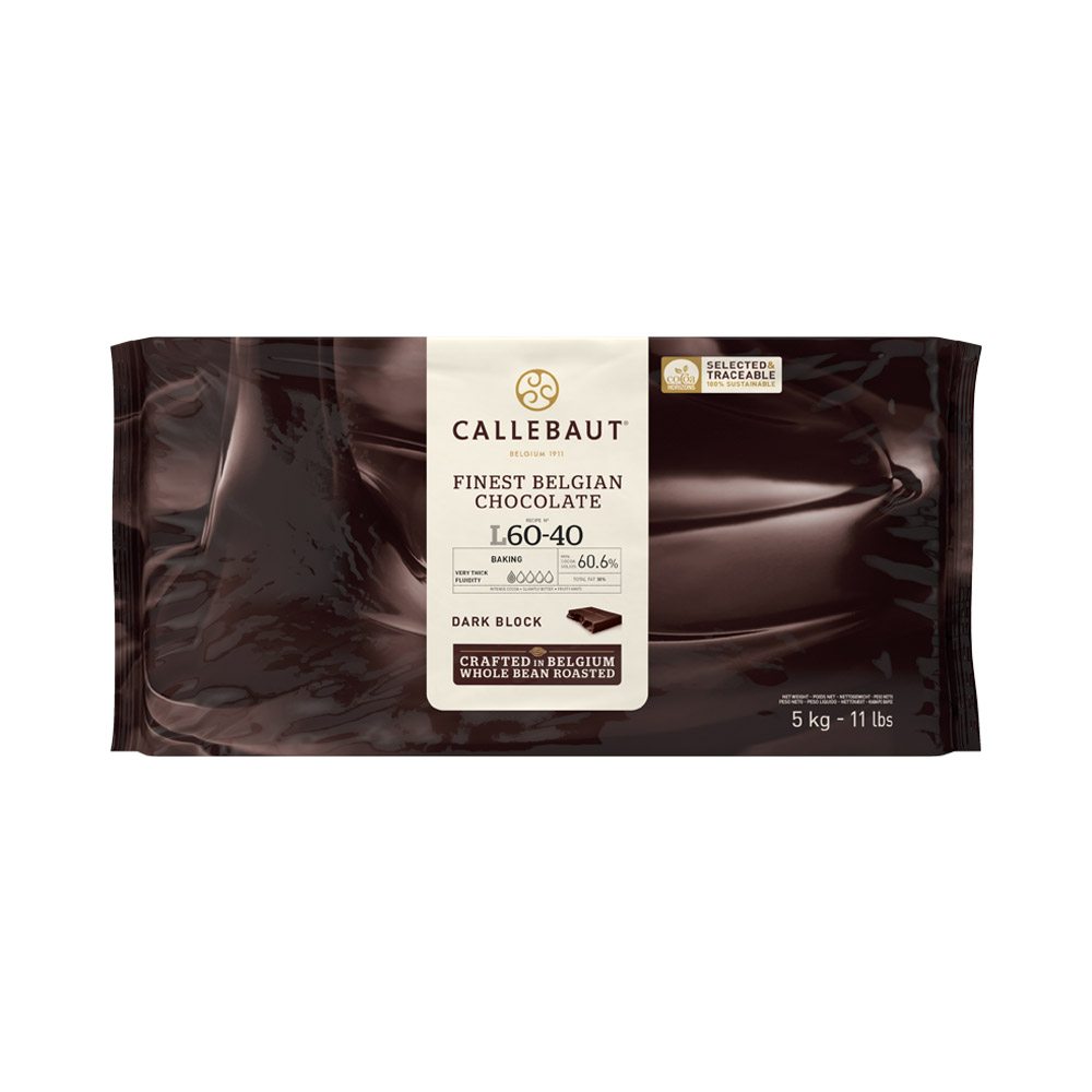 Block of Callebaut 60.6% dark chocolate