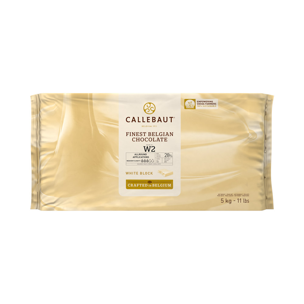 Block of Callebaut 28% white chocolate