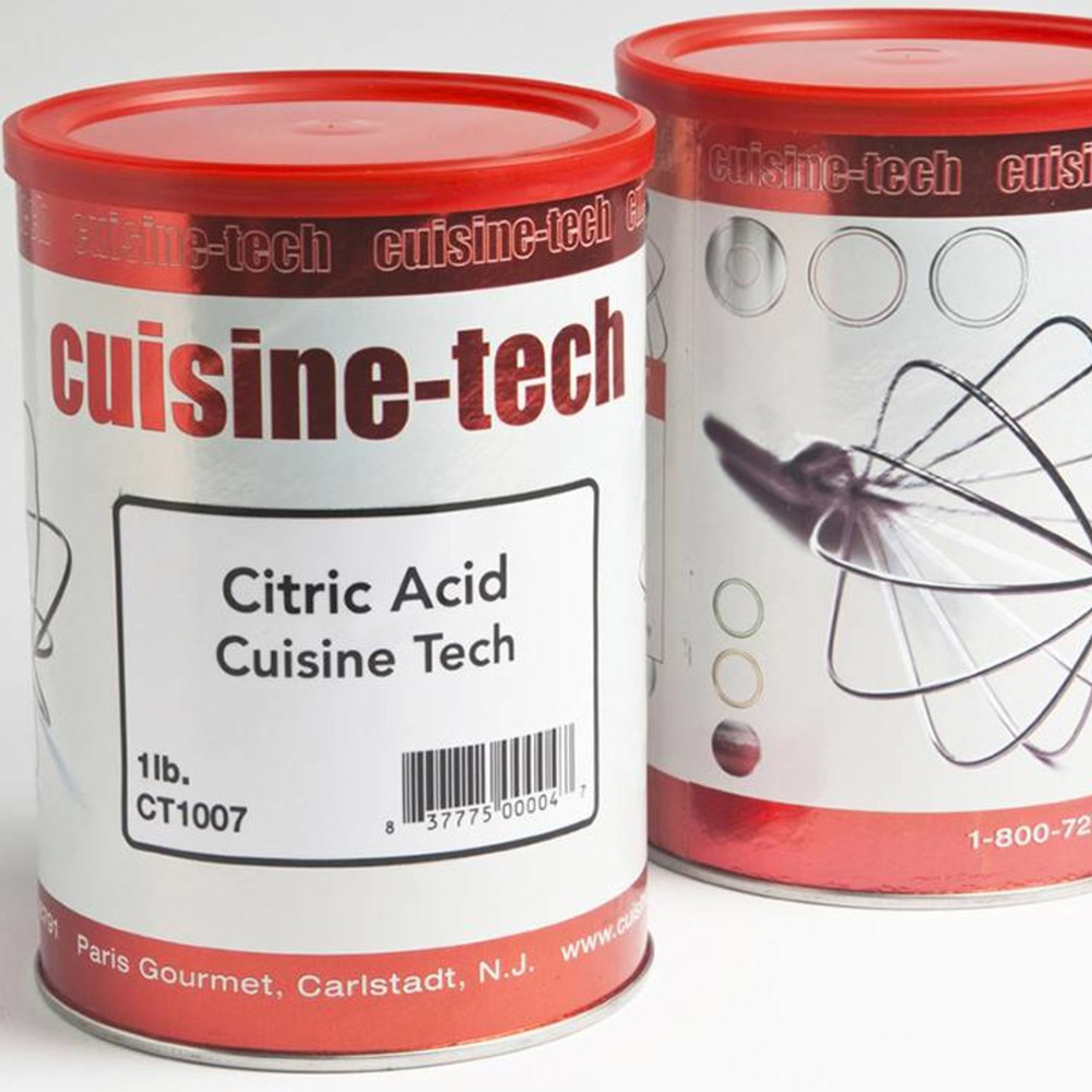 Two canisters of Cuisine Tech citric acid