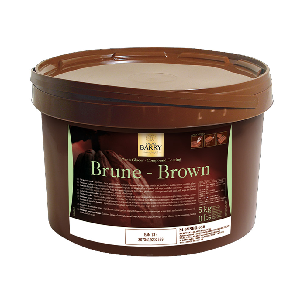 Bucket of Cacao Barry pâte à glacer brune