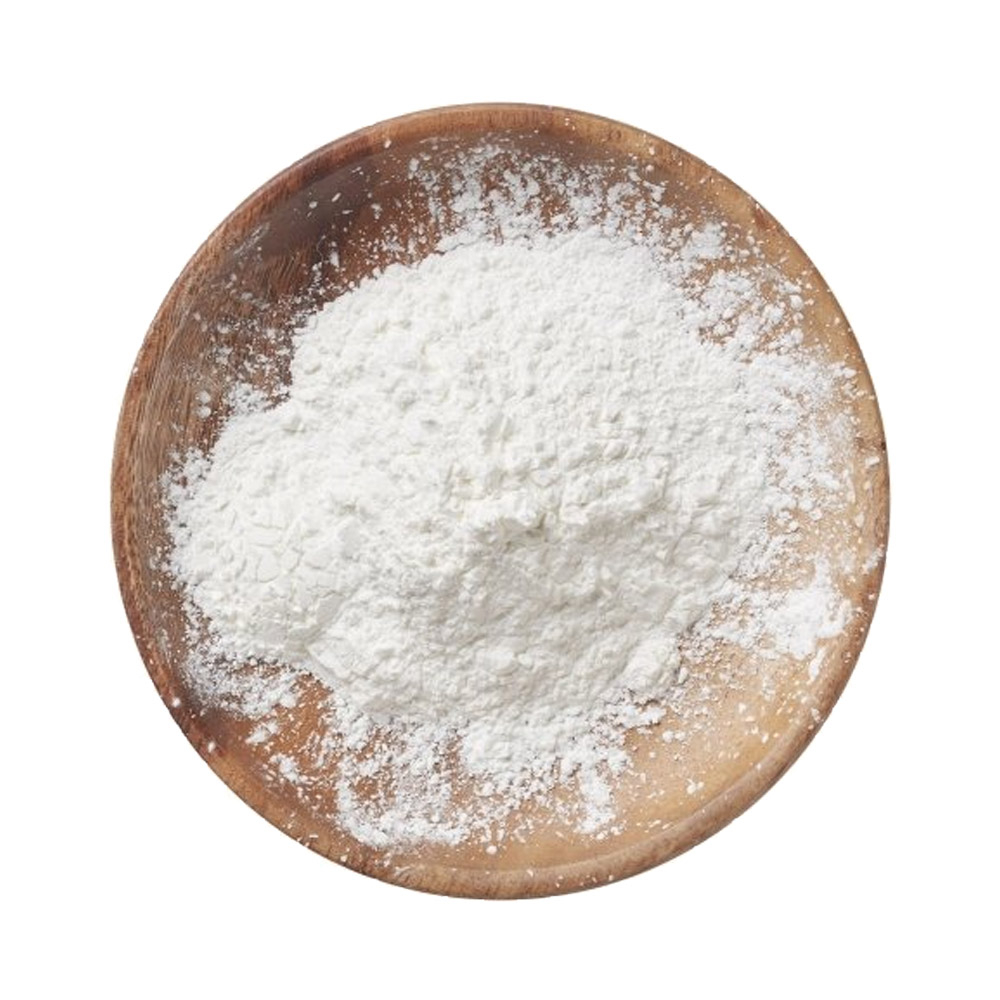A wooden bowl of baking powder