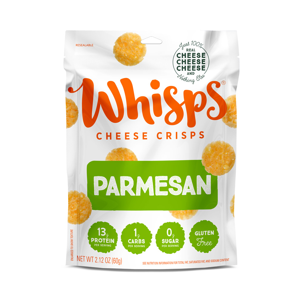 A bag of Whisps parmesan cheese crisps