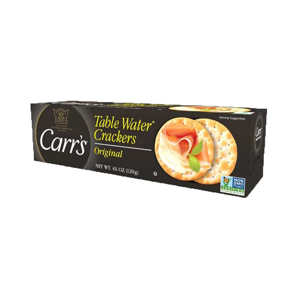 A box of Carr's original table water crackers