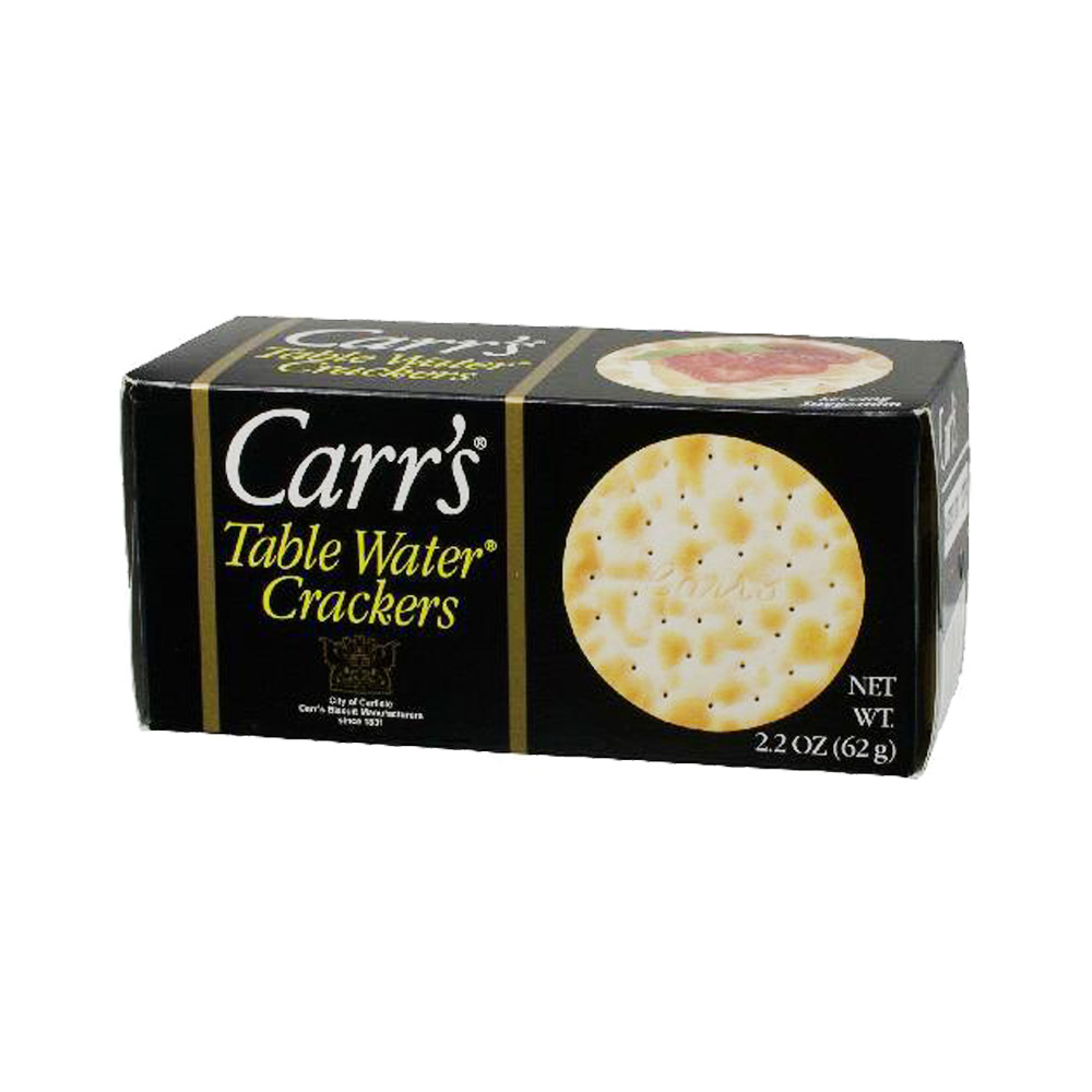 A box of Carr's original table water crackers