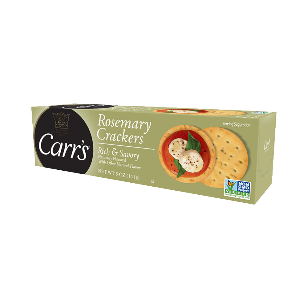 A box of Carr's rosemary crackers