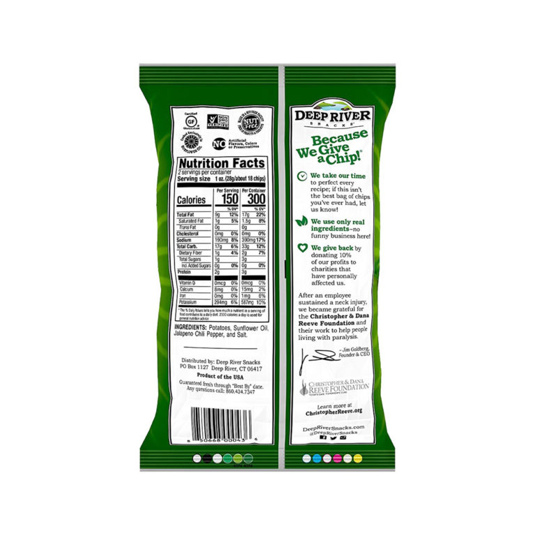 Deep River Snacks Kettle ChipsZesty Jalapeño EURO USA