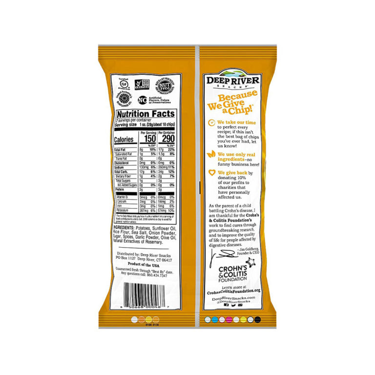 Deep River Snacks Kettle ChipsRosemary & Olive Oil EURO USA